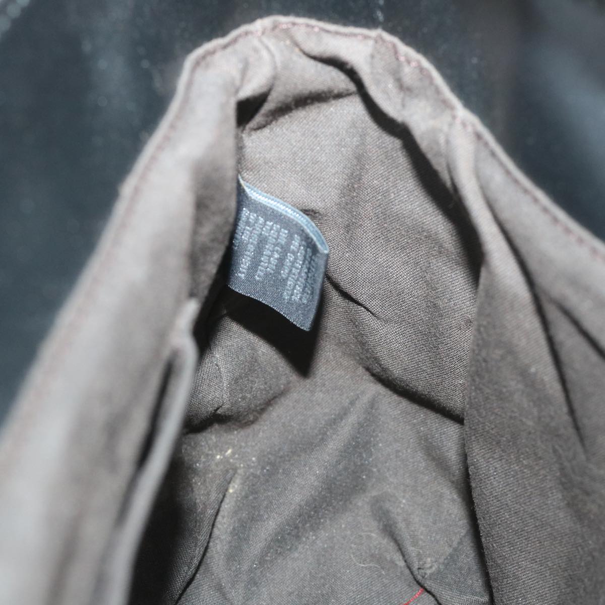 FENDI Shoulder Bag Cotton Beige Black Auth 56685