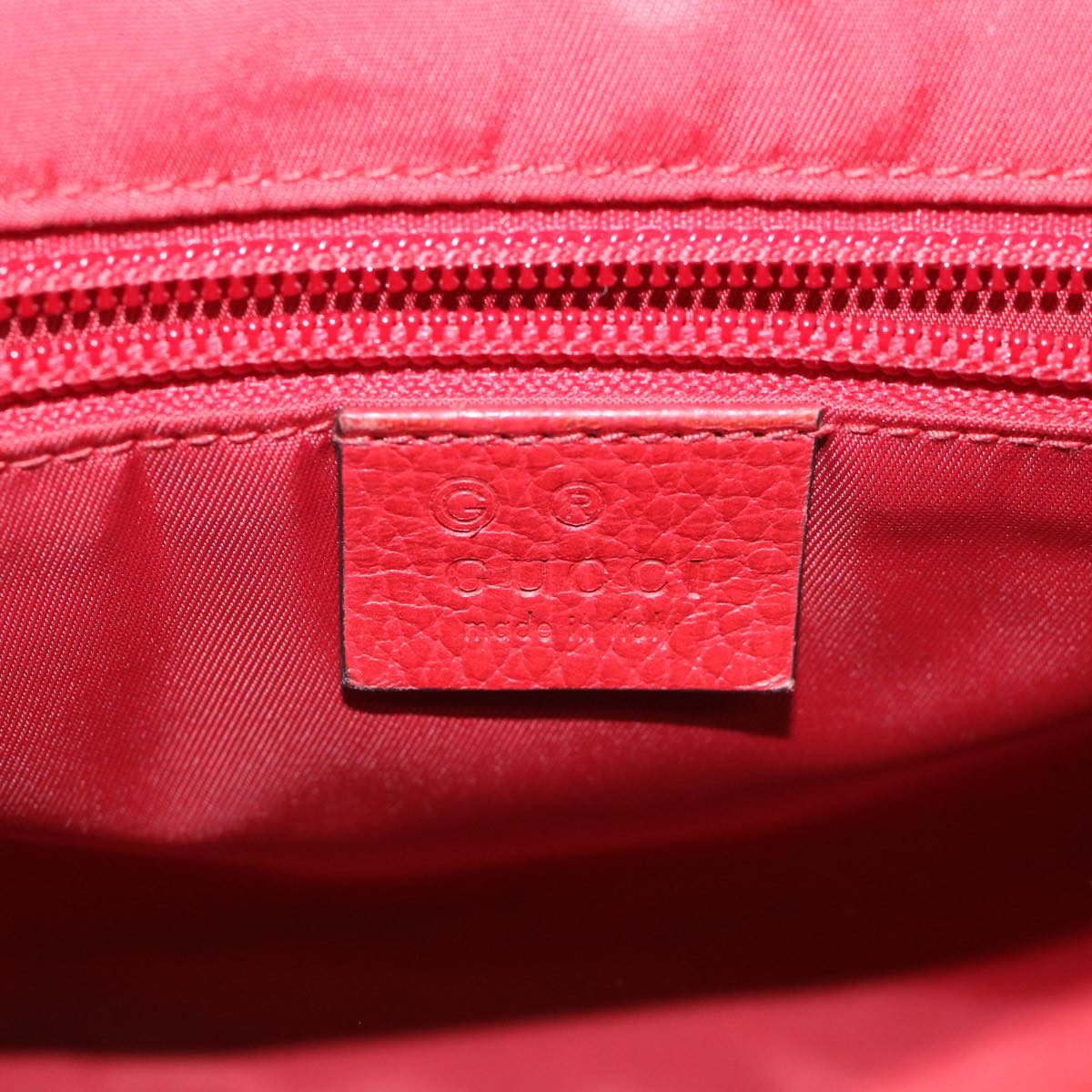 GUCCI GG Canvas Shoulder Bag Nylon Outlet Red 510335 Auth 56687