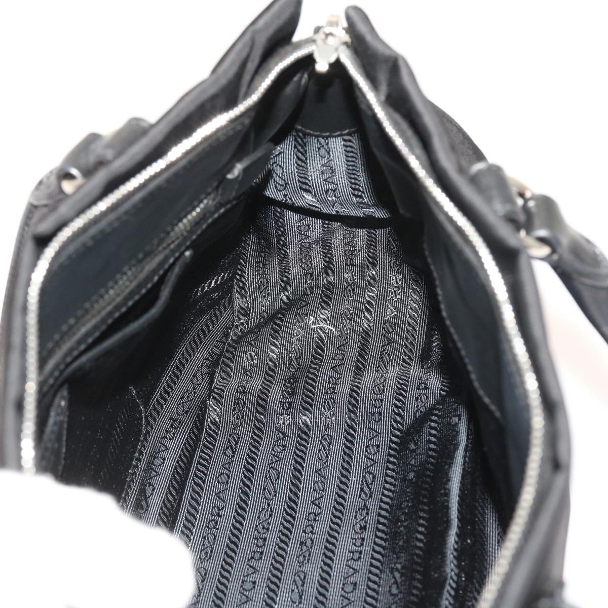 PRADA Hand Bag Nylon 2way Black Auth 56707