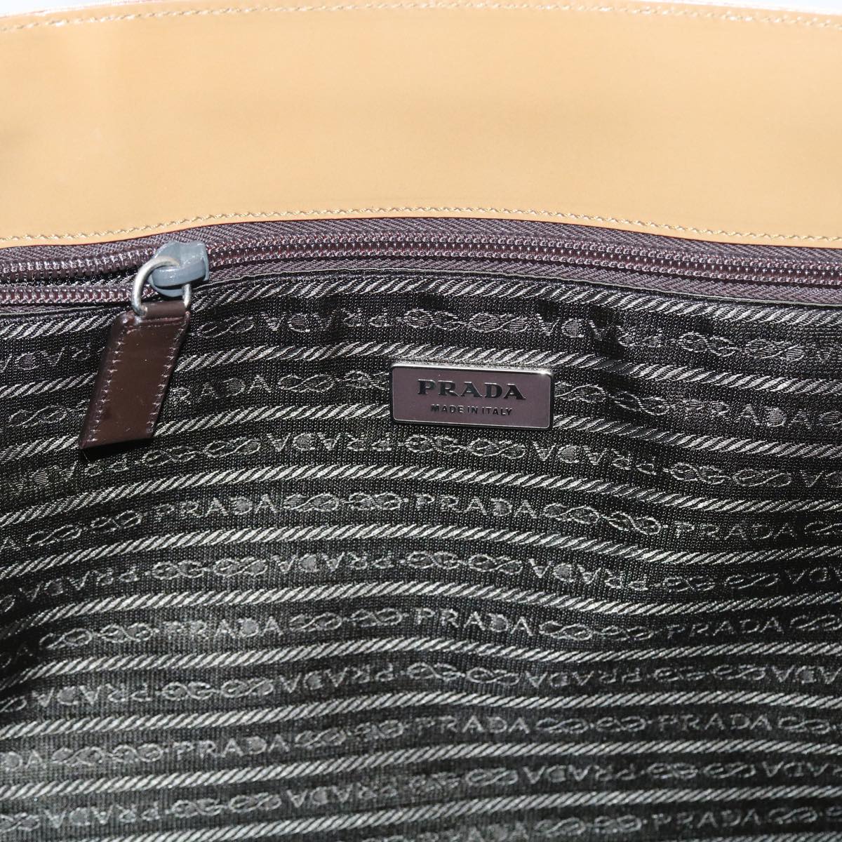 PRADA Hand Bag Nylon Khaki Auth 56714