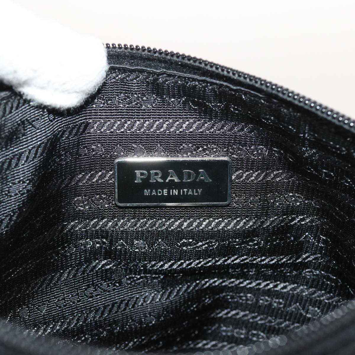 PRADA Shoulder Bag Nylon Black Auth 56758