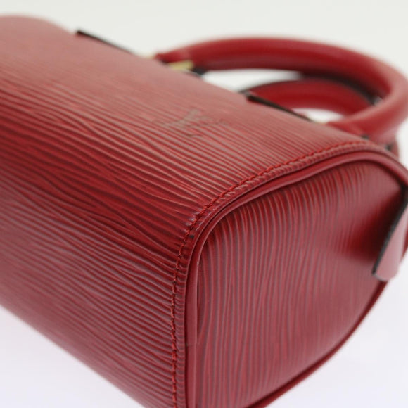 LOUIS VUITTON Epi Mini Speedy Hand Bag SPO 2way Red LV Auth 56797SM