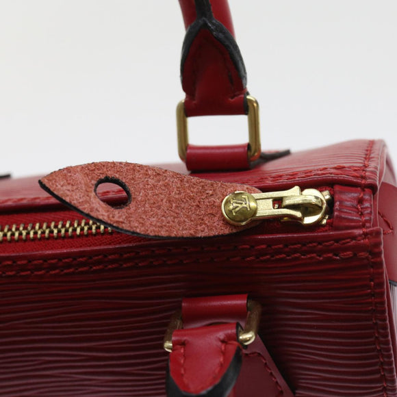 LOUIS VUITTON Epi Mini Speedy Hand Bag SPO 2way Red LV Auth 56797SM