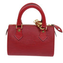 LOUIS VUITTON Epi Mini Speedy Hand Bag SPO 2way Red LV Auth 56797SM-13