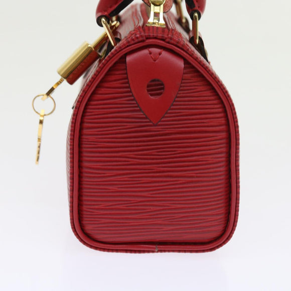 LOUIS VUITTON Epi Mini Speedy Hand Bag SPO 2way Red LV Auth 56797SM