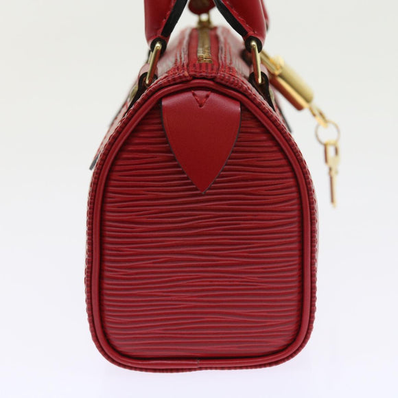 LOUIS VUITTON Epi Mini Speedy Hand Bag SPO 2way Red LV Auth 56797SM
