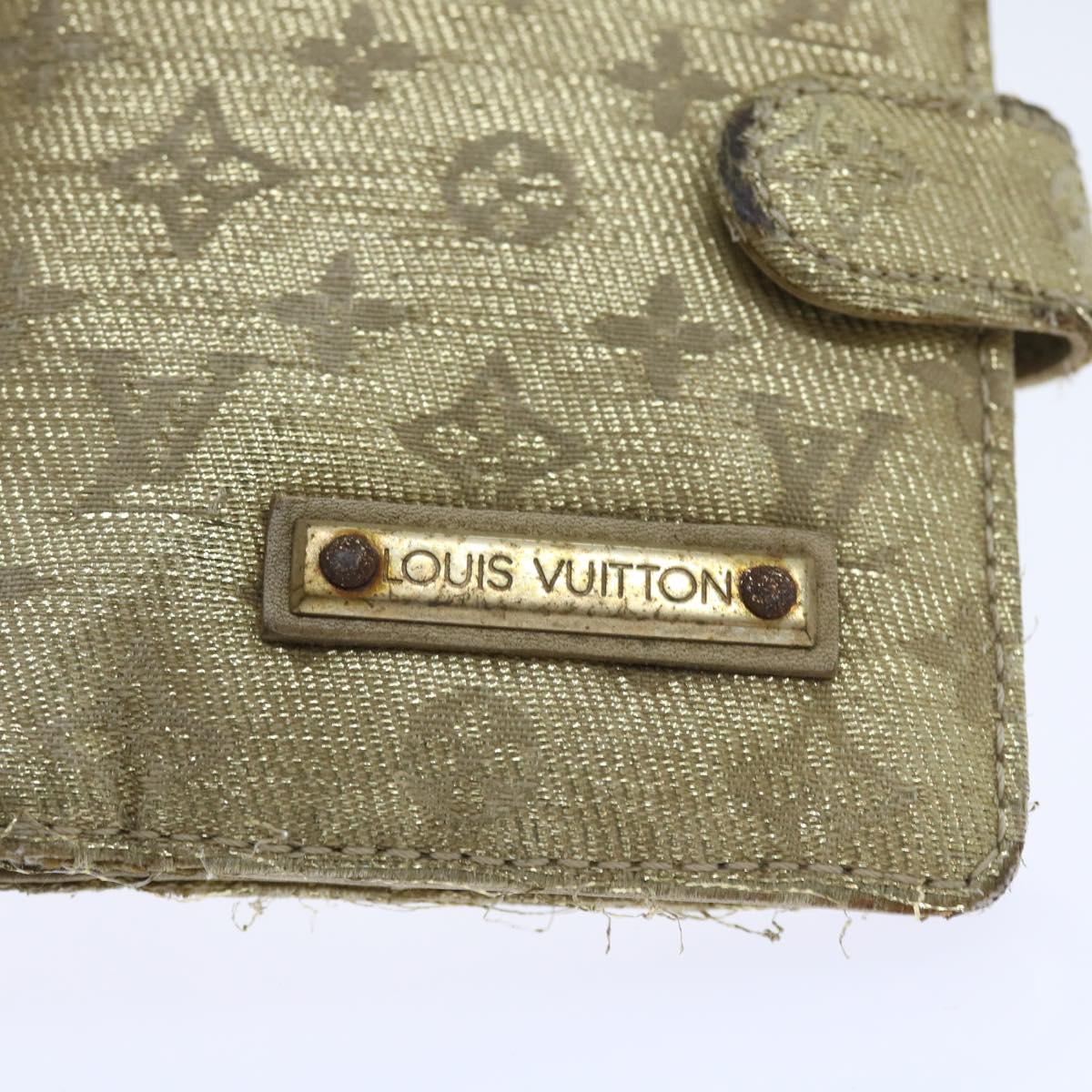 LOUIS VUITTON Monogram Shine Mini Agenda Day Planner Gold R20891 LV Auth 56814