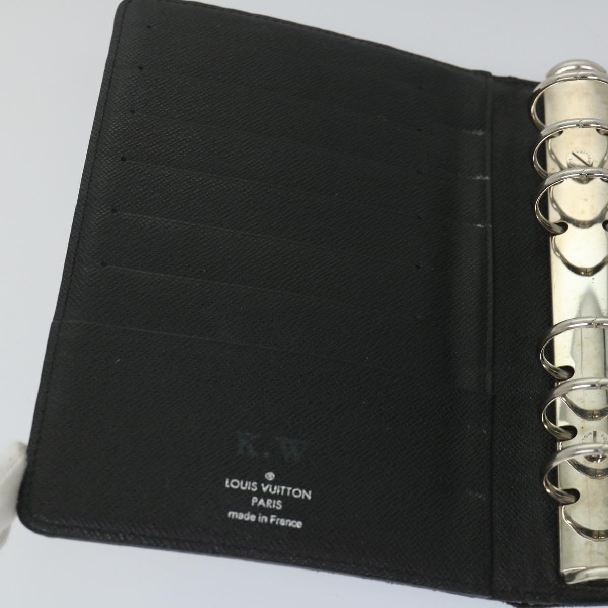 LOUIS VUITTON Damier Graphite Agenda MM Day Planner Cover R20242 LV Auth 56897