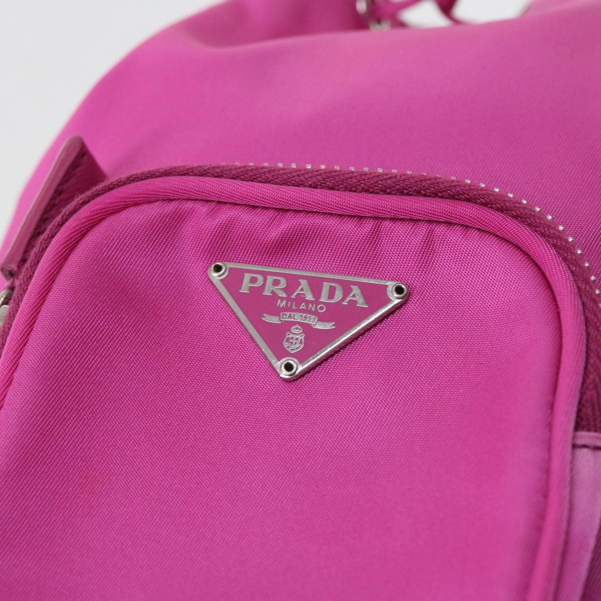PRADA Hand Bag Nylon Pink Auth 56934