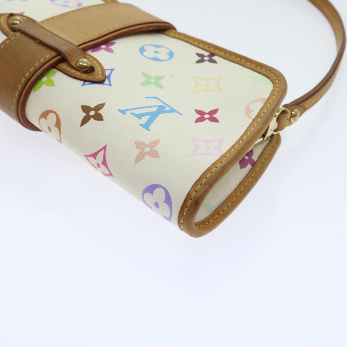 LOUIS VUITTON Monogram Multicolor Shirley Shoulder Bag White M40049 Auth 56953