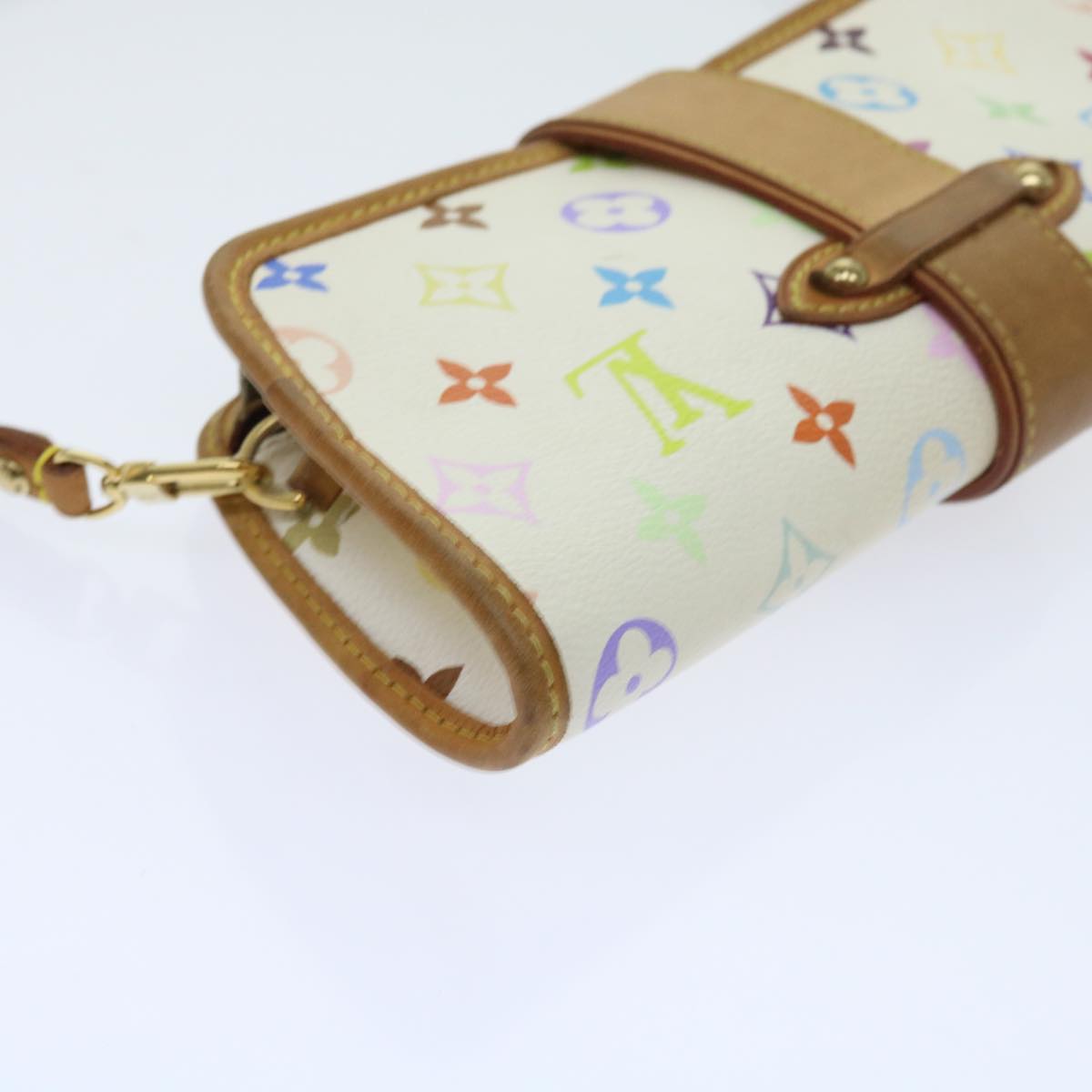 LOUIS VUITTON Monogram Multicolor Shirley Shoulder Bag White M40049 Auth 56953