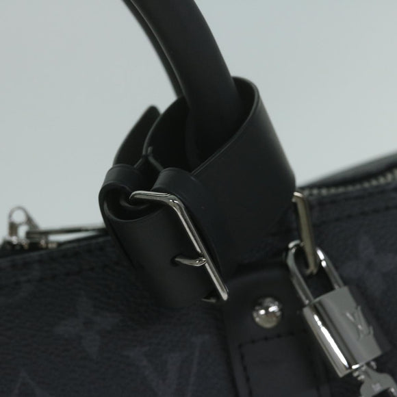 LOUIS VUITTON Eclipse Split Keepall Bandouliere 50 Boston Bag M43817 Auth 57012SM