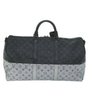 LOUIS VUITTON Eclipse Split Keepall Bandouliere 50 Boston Bag M43817 Auth 57012SM-2