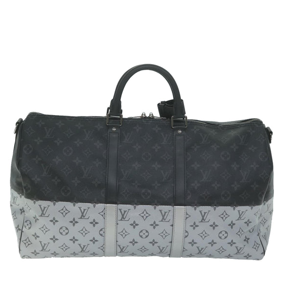 LOUIS VUITTON Eclipse Split Keepall Bandouliere 50 Boston Bag M43817 Auth 57012SM