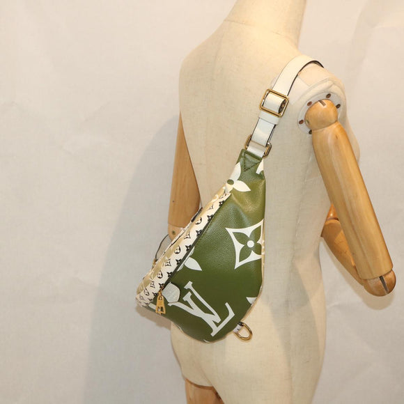 LOUIS VUITTON Monogram Giant Bum Bag Body Bag Khaki M44611 LV Auth 57013SAM