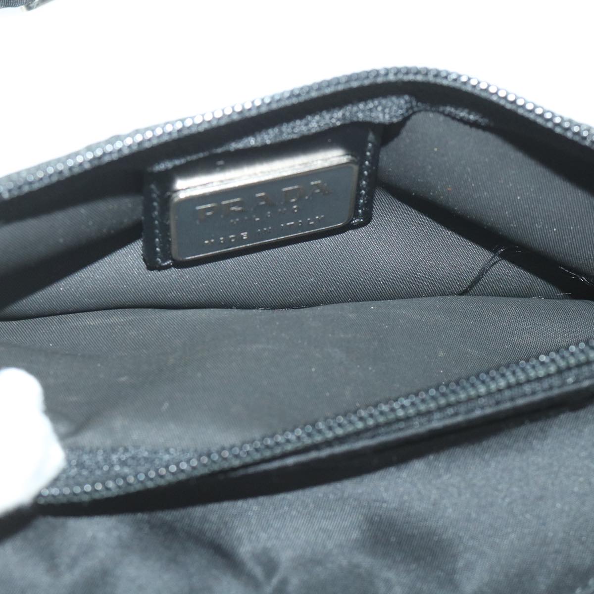 PRADA Waist bag Nylon Black Auth 57150