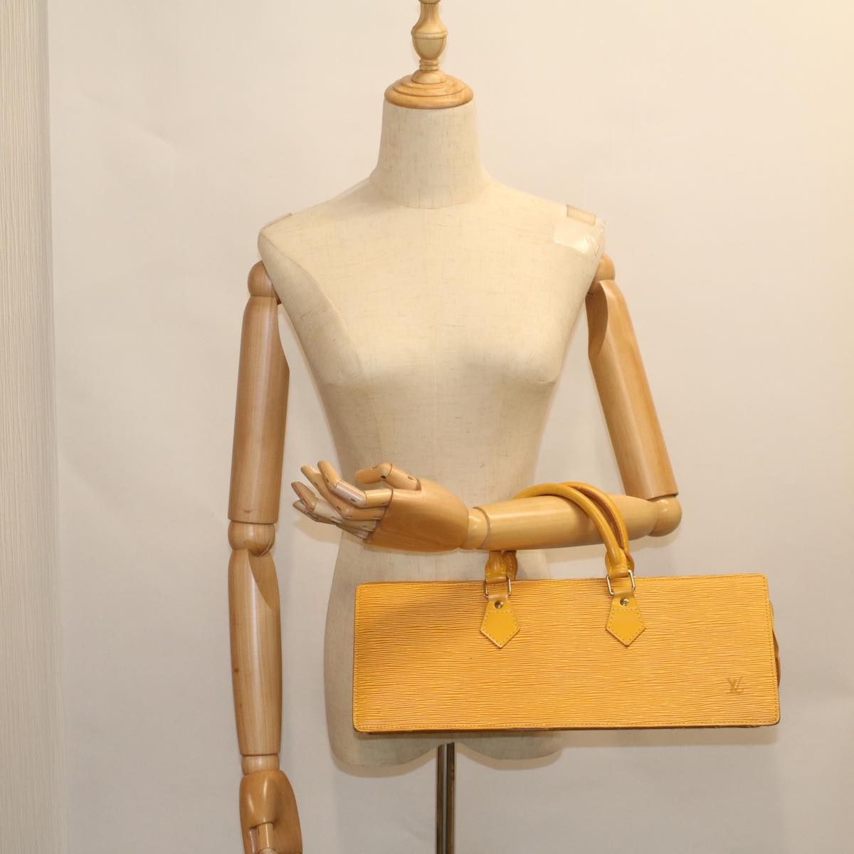 LOUIS VUITTON Epi Sac Triangle Hand Bag Yellow M52097 LV Auth 57168