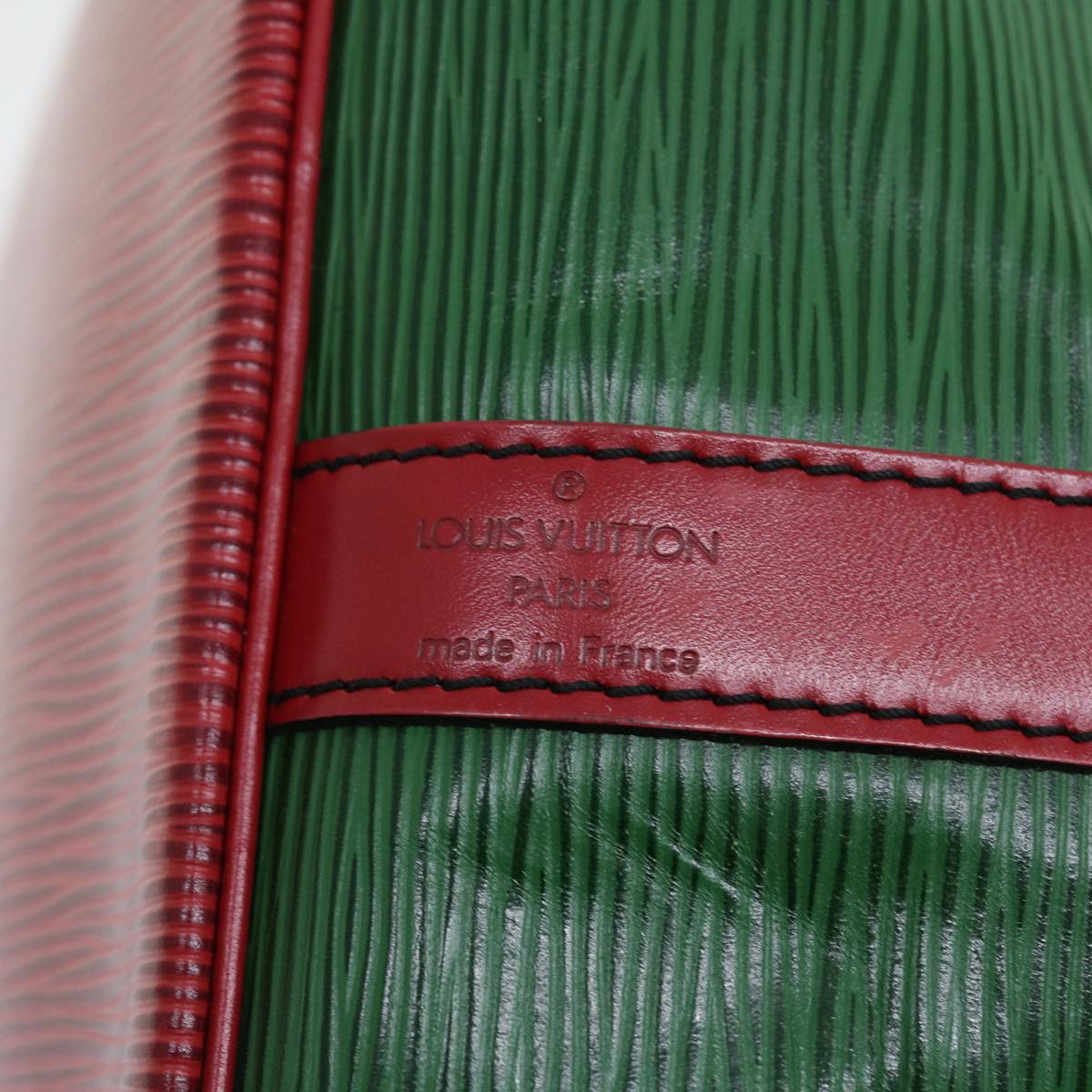 LOUIS VUITTON Epi Petit Noe Shoulder Bag Bicolor Green Red M44147 LV Auth 57173