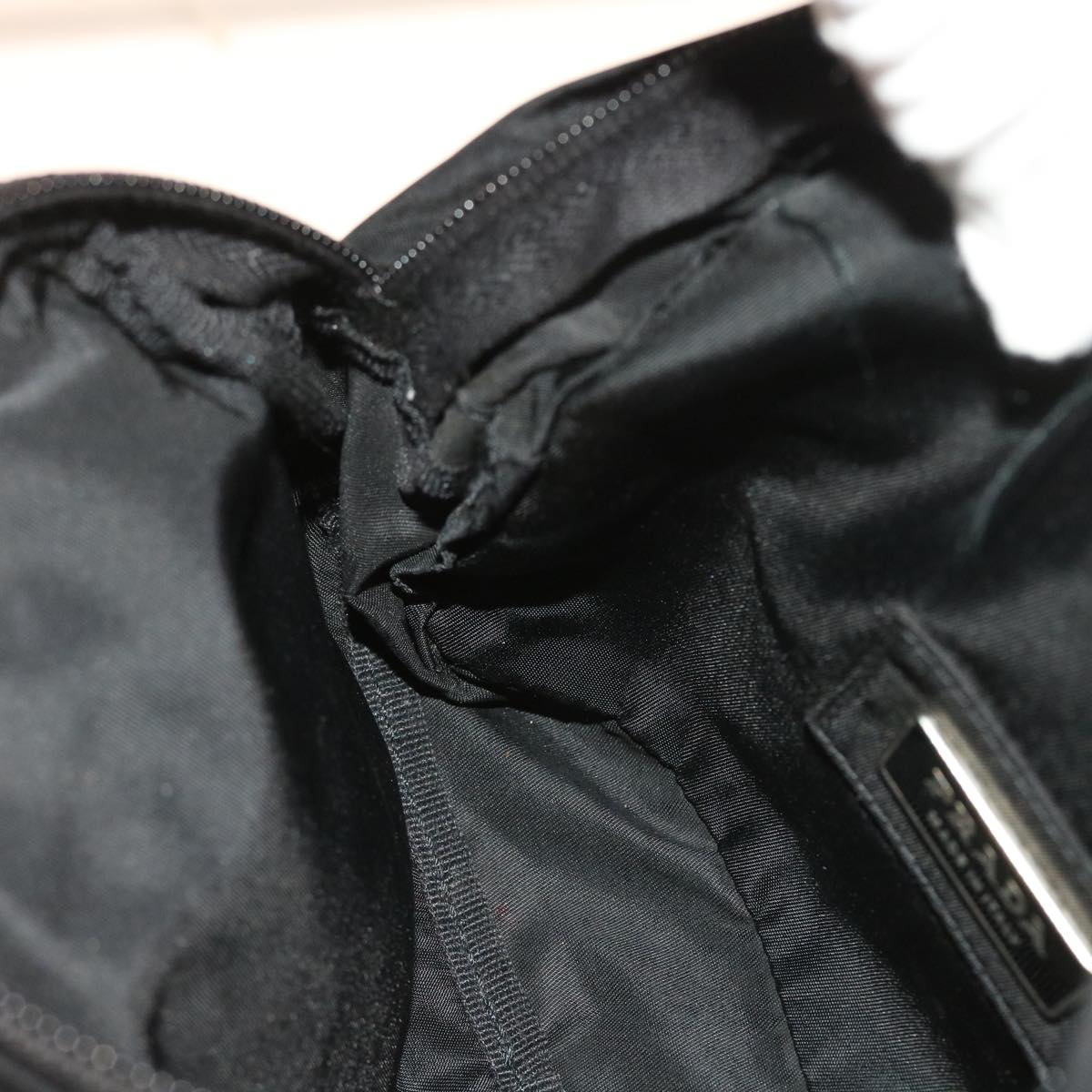 PRADA Waist bag Nylon Black Auth 57263