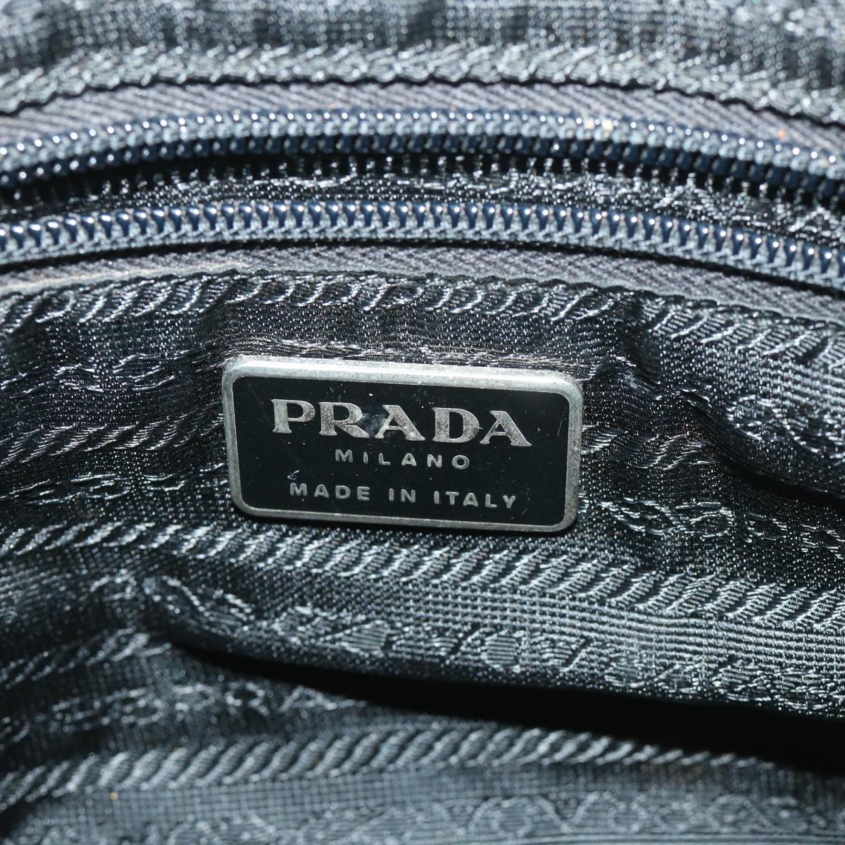 PRADA Hand Bag Nylon Black Auth 57268