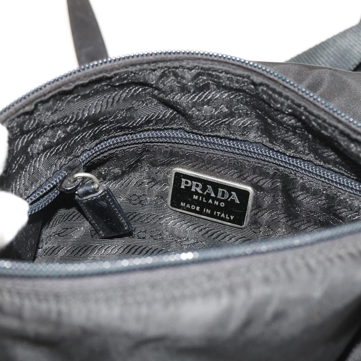 PRADA Shoulder Bag Nylon Black Auth 57269