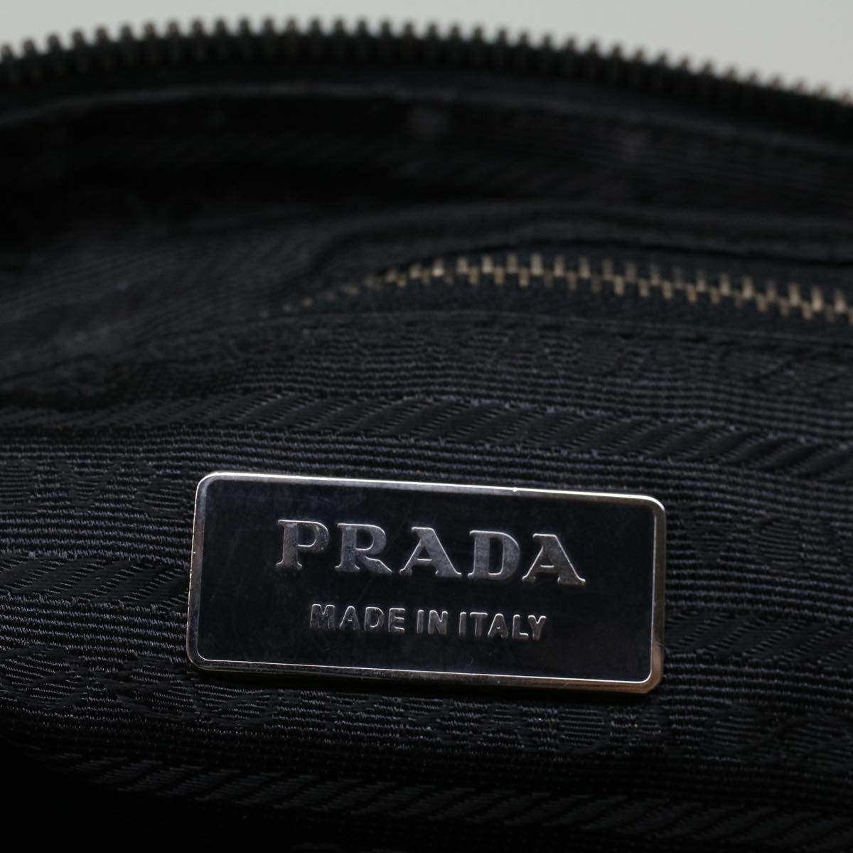 PRADA Tote Bag Nylon Black Auth 57274