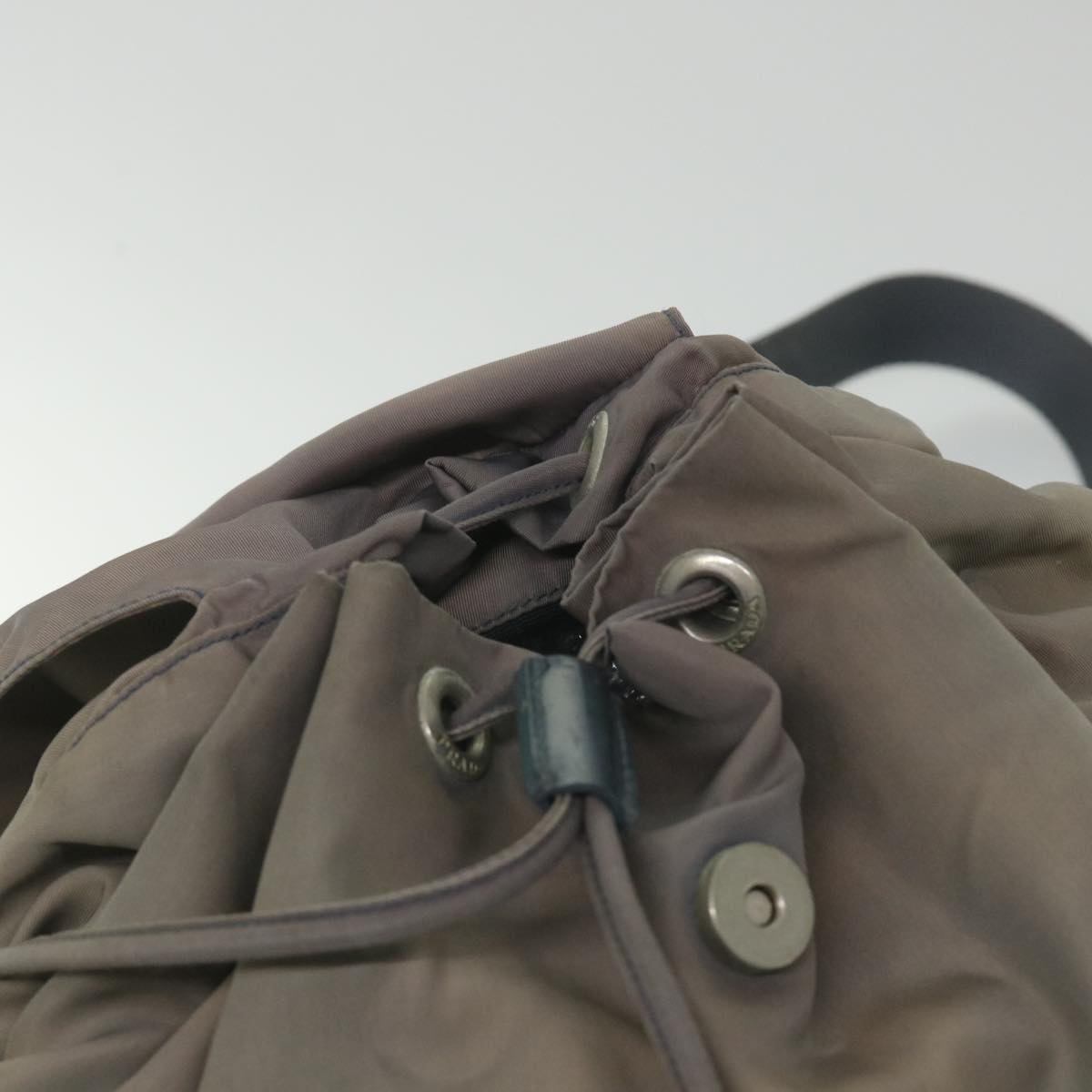 PRADA Backpack Nylon Gray Auth 57280