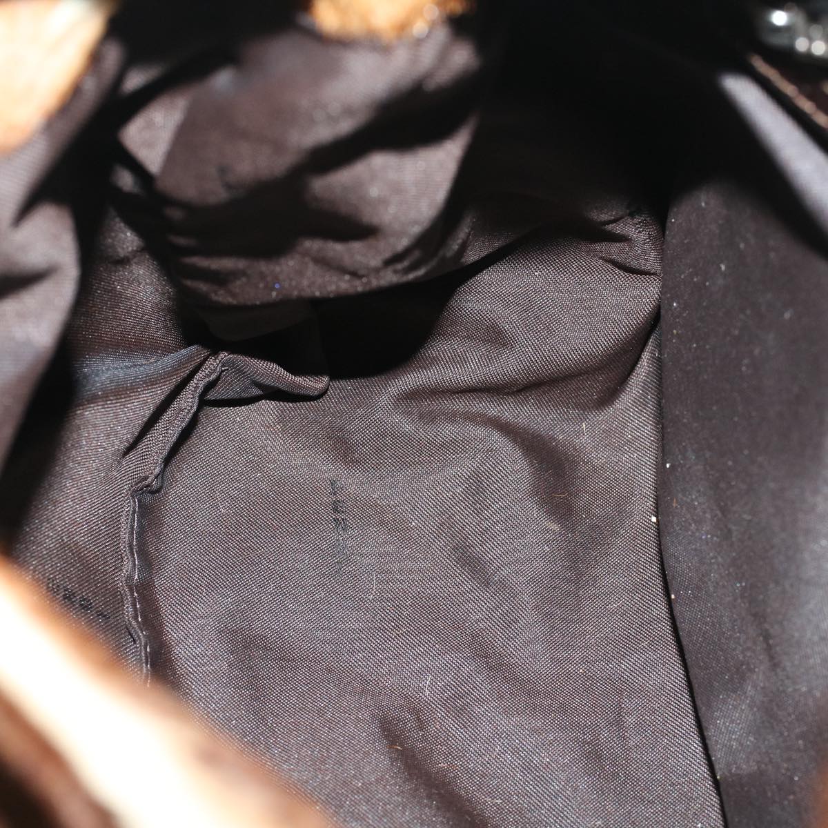 FENDI Mamma Baguette Shoulder Bag Harako leather Brown Auth 57340