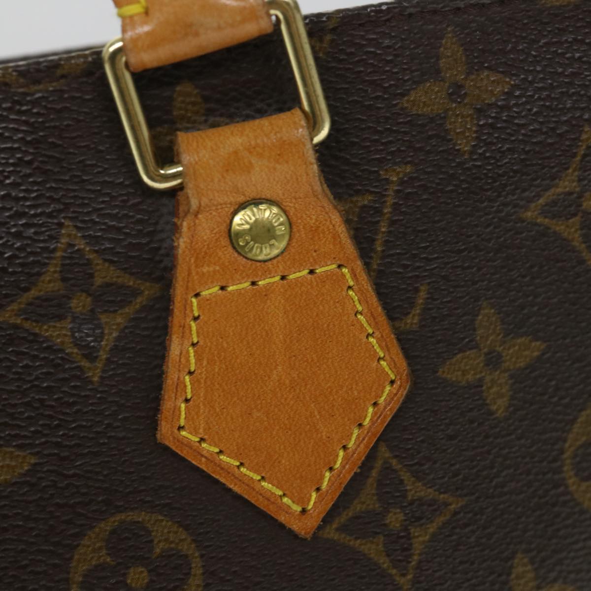 LOUIS VUITTON Monogram Sac Plat Hand Bag M51140 LV Auth 57418