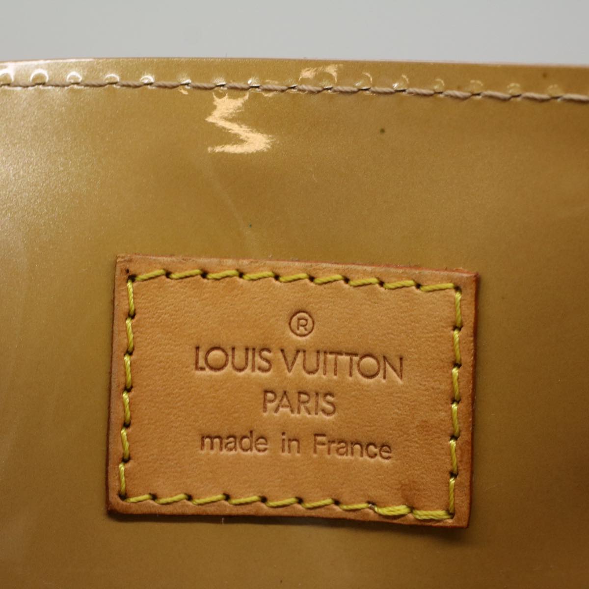 LOUIS VUITTON Monogram Vernis Reade PM Hand Bag Noisette M91334 LV Auth 57423
