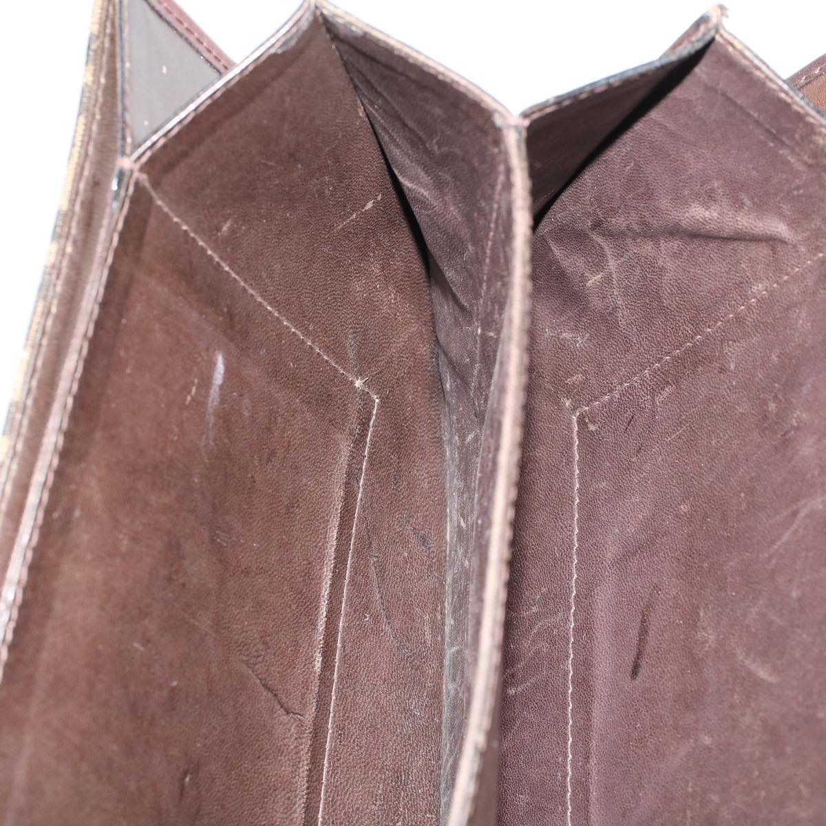 FENDI Zucca Canvas Shoulder Bag Brown Auth 57555
