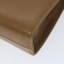 Salvatore Ferragamo Gancini Chain Shoulder Bag Leather Brown Auth 57576-9