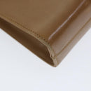 Salvatore Ferragamo Gancini Chain Shoulder Bag Leather Brown Auth 57576-14