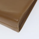 Salvatore Ferragamo Gancini Chain Shoulder Bag Leather Brown Auth 57576-15