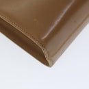 Salvatore Ferragamo Gancini Chain Shoulder Bag Leather Brown Auth 57576-16