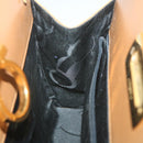 Salvatore Ferragamo Gancini Chain Shoulder Bag Leather Brown Auth 57576-17