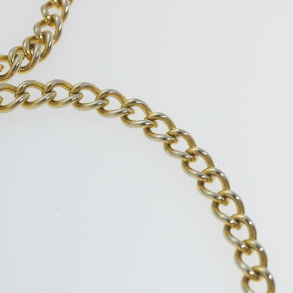 Salvatore Ferragamo Gancini Chain Shoulder Bag Leather Brown Auth 57576