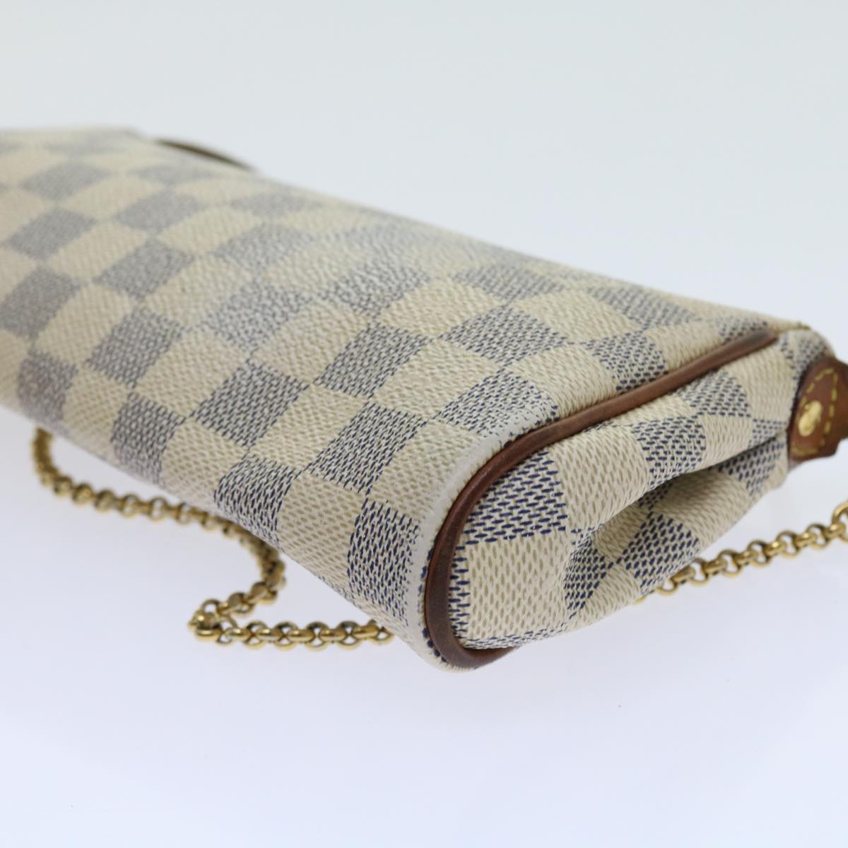 LOUIS VUITTON Damier Azur Eva Shoulder Bag 2way N55214 LV Auth 57610