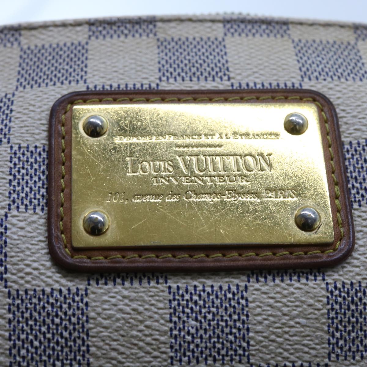 LOUIS VUITTON Damier Azur Eva Shoulder Bag 2way N55214 LV Auth 57610