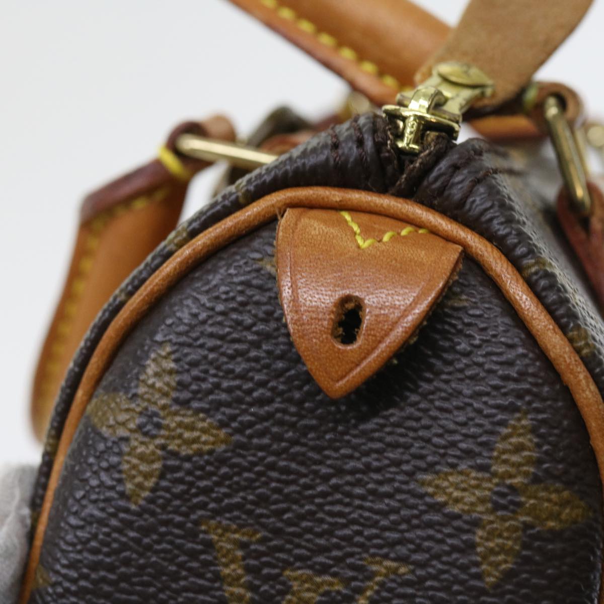 LOUIS VUITTON Monogram Mini Speedy Hand Bag M41534 LV Auth 57613