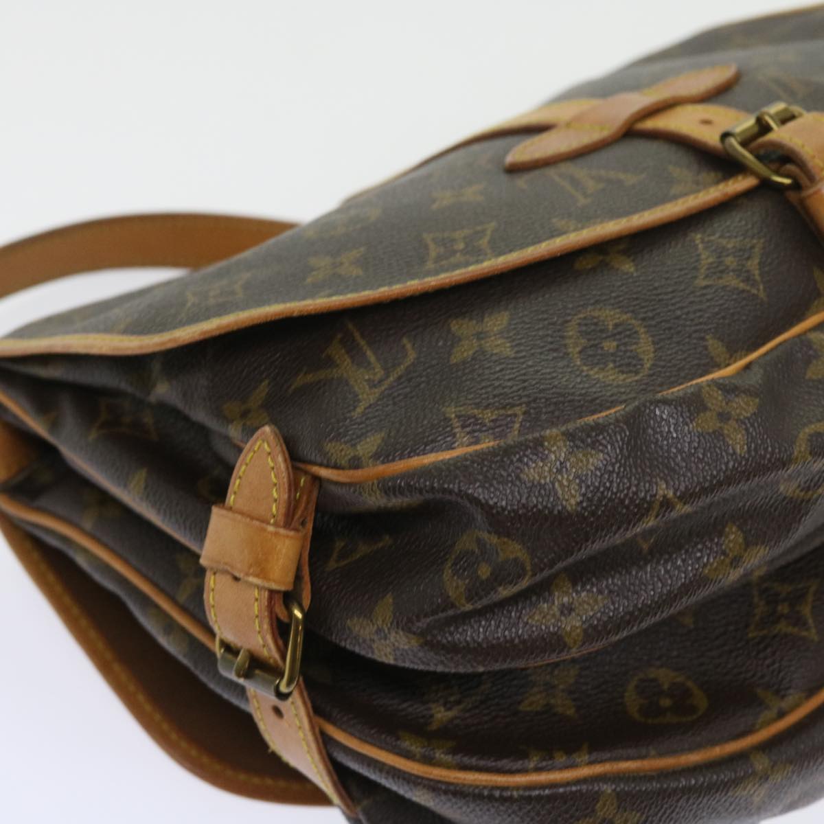 LOUIS VUITTON Monogram Saumur 30 Shoulder Bag M42256 LV Auth 57660