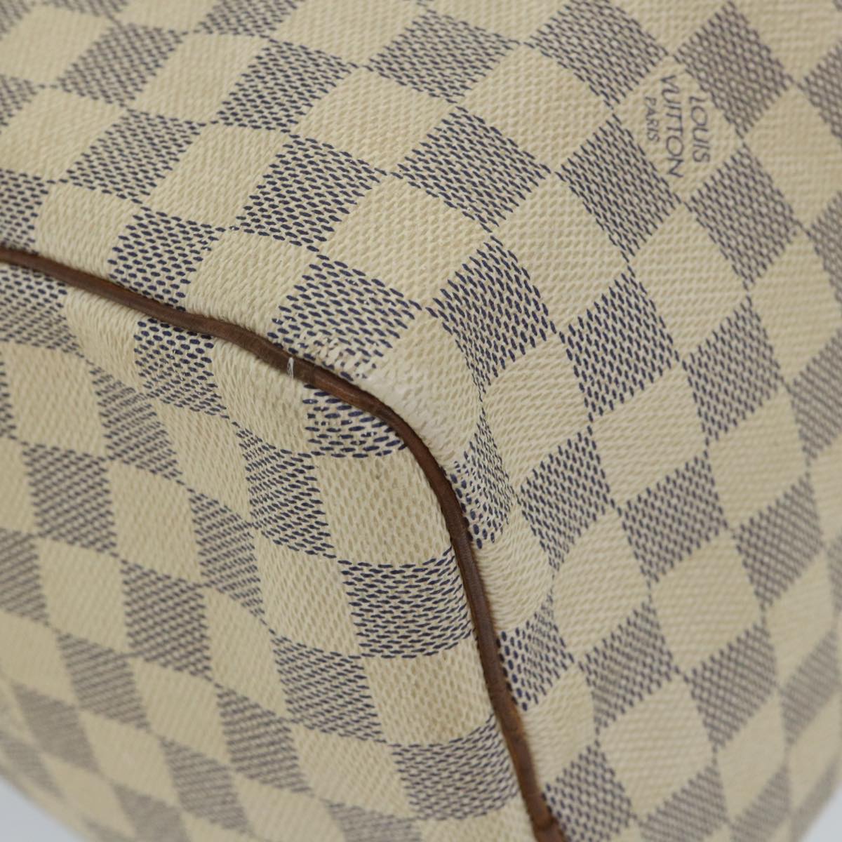 LOUIS VUITTON Damier Azur Speedy 30 Hand Bag N41533 LV Auth 57752