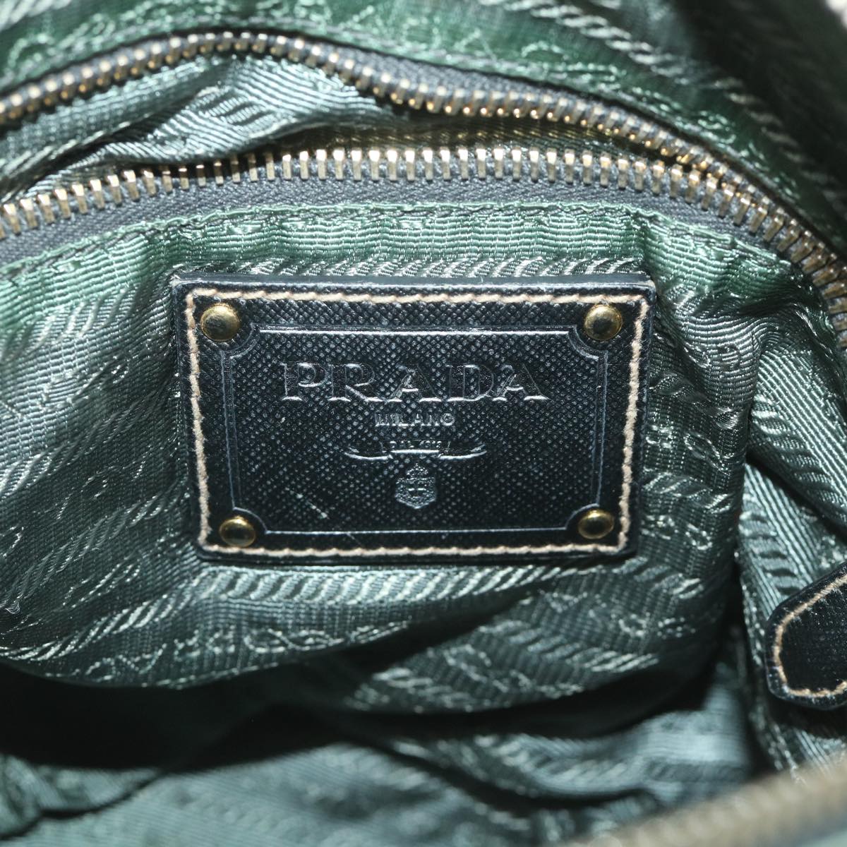 PRADA Shoulder Bag Nylon Green Auth 57756