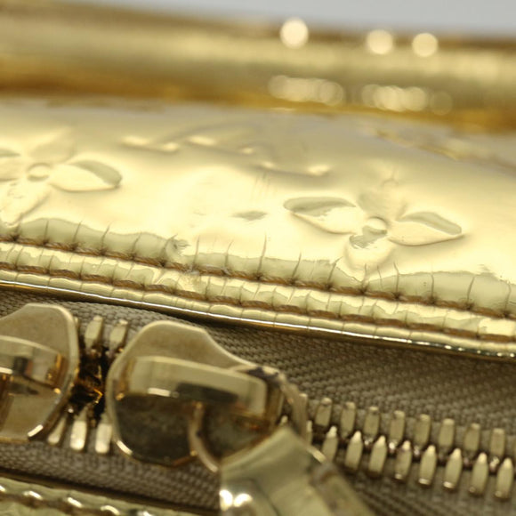 LOUIS VUITTON Monogram Miroir Keepall 55 Boston Bag Gold LV Auth 57842SM