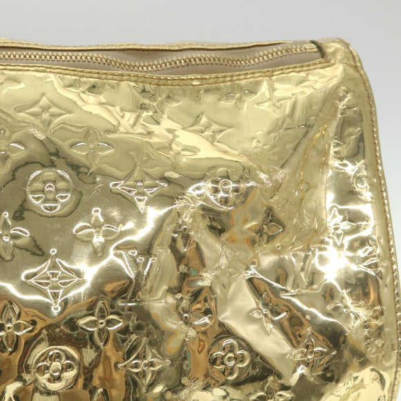 LOUIS VUITTON Monogram Miroir Keepall 55 Boston Bag Gold LV Auth 57842SM