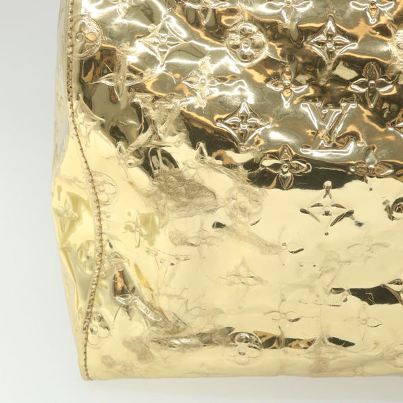 LOUIS VUITTON Monogram Miroir Keepall 55 Boston Bag Gold LV Auth 57842SM