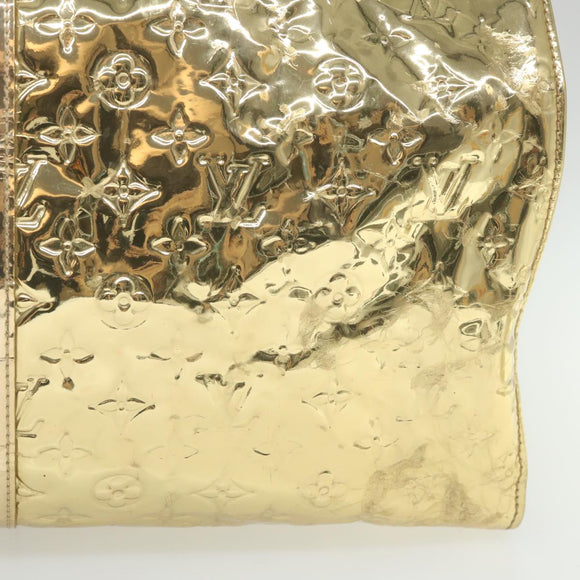 LOUIS VUITTON Monogram Miroir Keepall 55 Boston Bag Gold LV Auth 57842SM