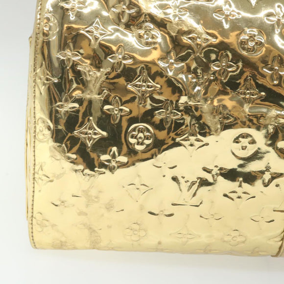 LOUIS VUITTON Monogram Miroir Keepall 55 Boston Bag Gold LV Auth 57842SM