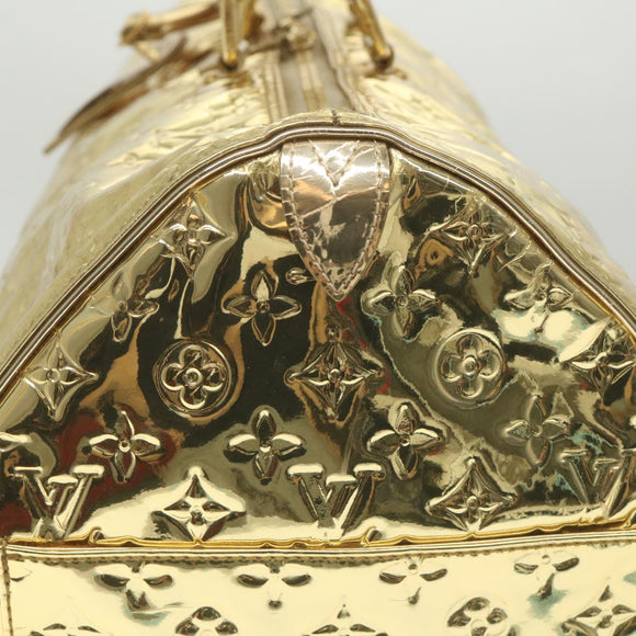 LOUIS VUITTON Monogram Miroir Keepall 55 Boston Bag Gold LV Auth 57842SM