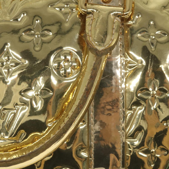 LOUIS VUITTON Monogram Miroir Keepall 55 Boston Bag Gold LV Auth 57842SM